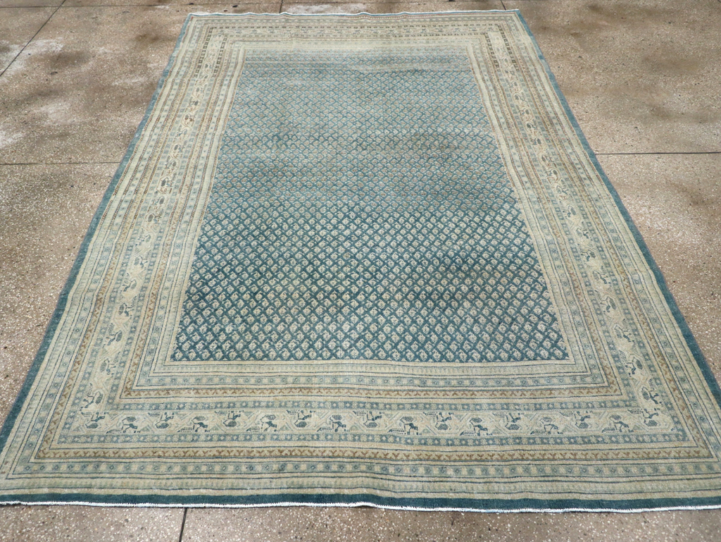 Vintage Persian Tabriz Accent Carpet, No.31039 - Gss