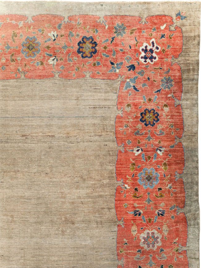 Antique Persian Mahal Room Size Carpet, No.31042 - Gss