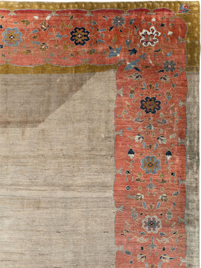 Antique Persian Mahal Room Size Carpet, No.31042 - Gss
