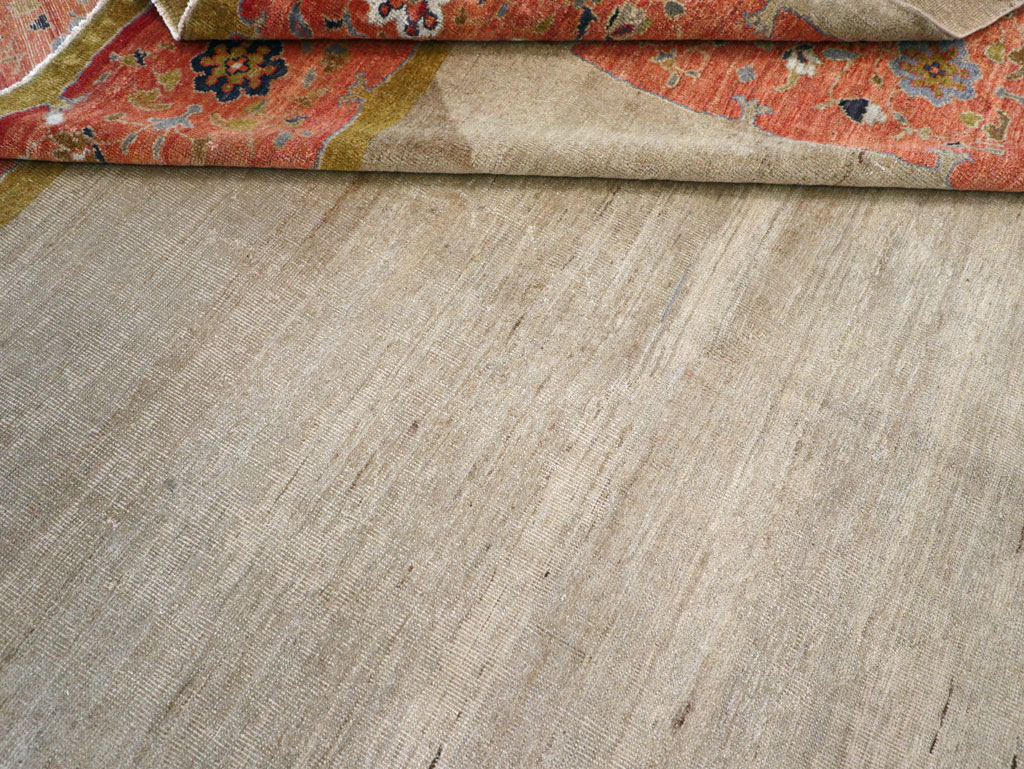 Antique Persian Mahal Room Size Carpet, No.31042 - Gss