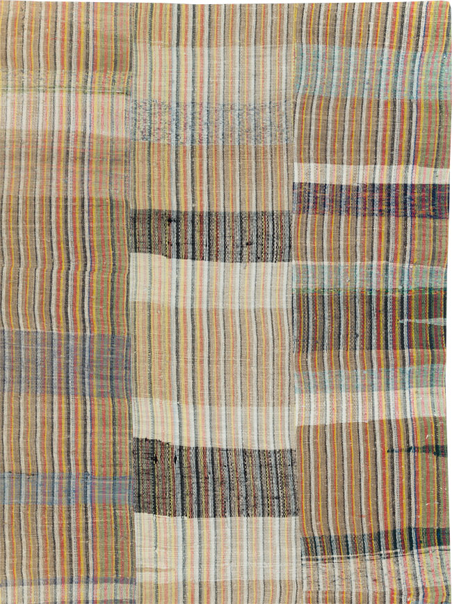 Vintage Turkish Flatweave Kilim Room Size Carpet, No.31044 - Gss