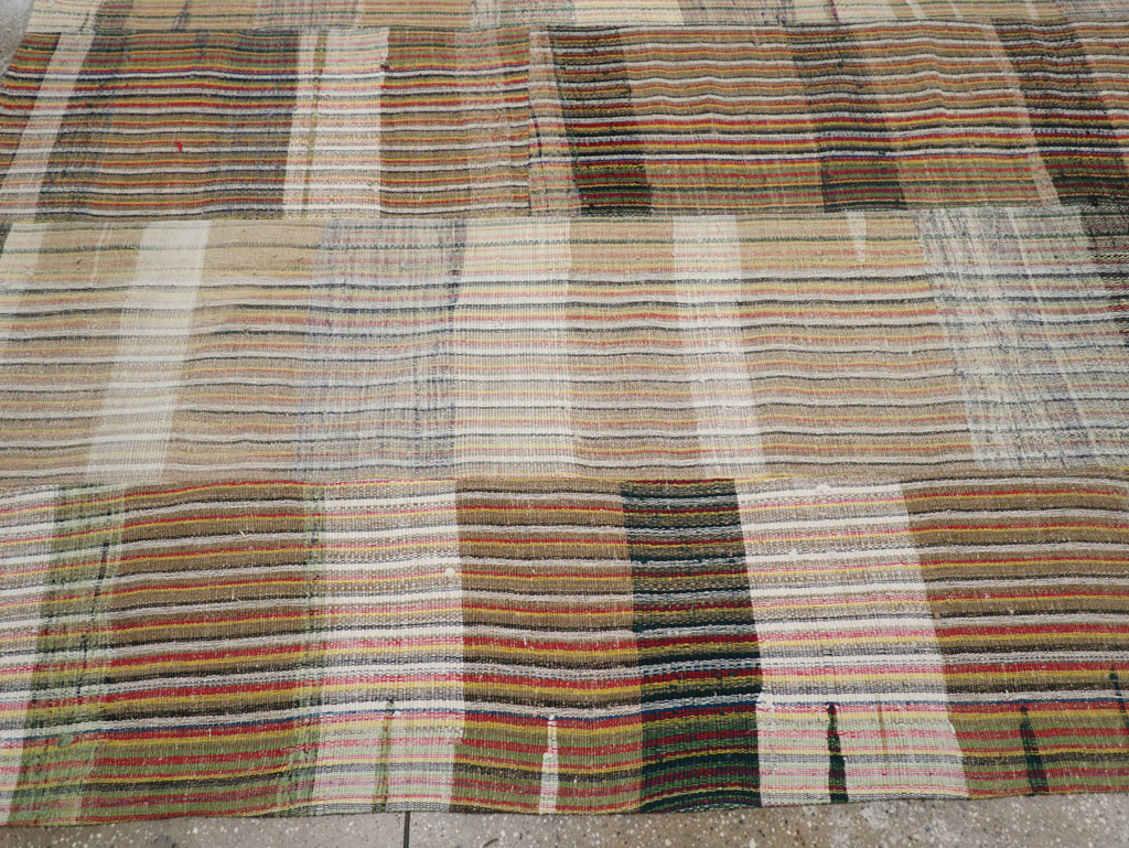 Vintage Turkish Flatweave Kilim Room Size Carpet, No.31044 - Gss