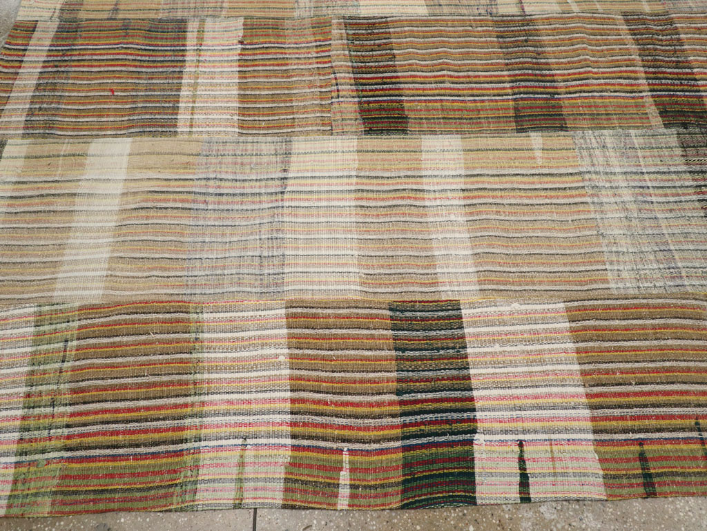 Vintage Turkish Flatweave Kilim Room Size Carpet, No.31044 - Gss