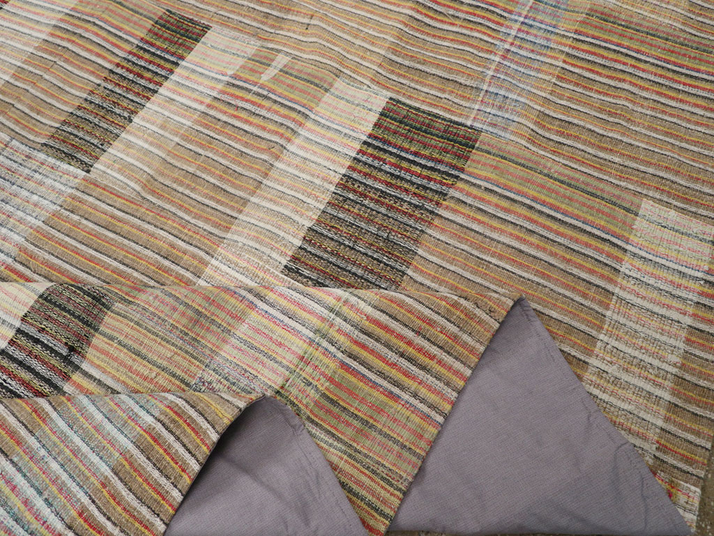 Vintage Turkish Flatweave Kilim Room Size Carpet, No.31044 - Gss