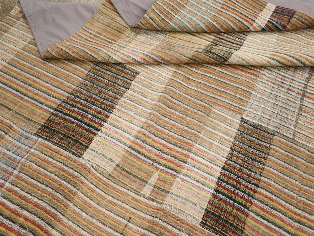 Vintage Turkish Flatweave Kilim Room Size Carpet, No.31044 - Gss