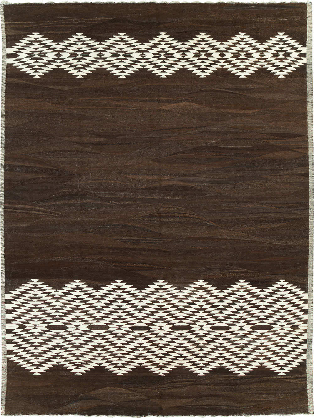 Contemporary Turkish Flatweave Kilim Room Size Carpet, No.31046 - Gss