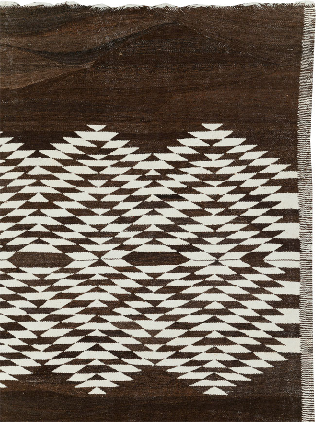 Contemporary Turkish Flatweave Kilim Room Size Carpet, No.31046 - Gss