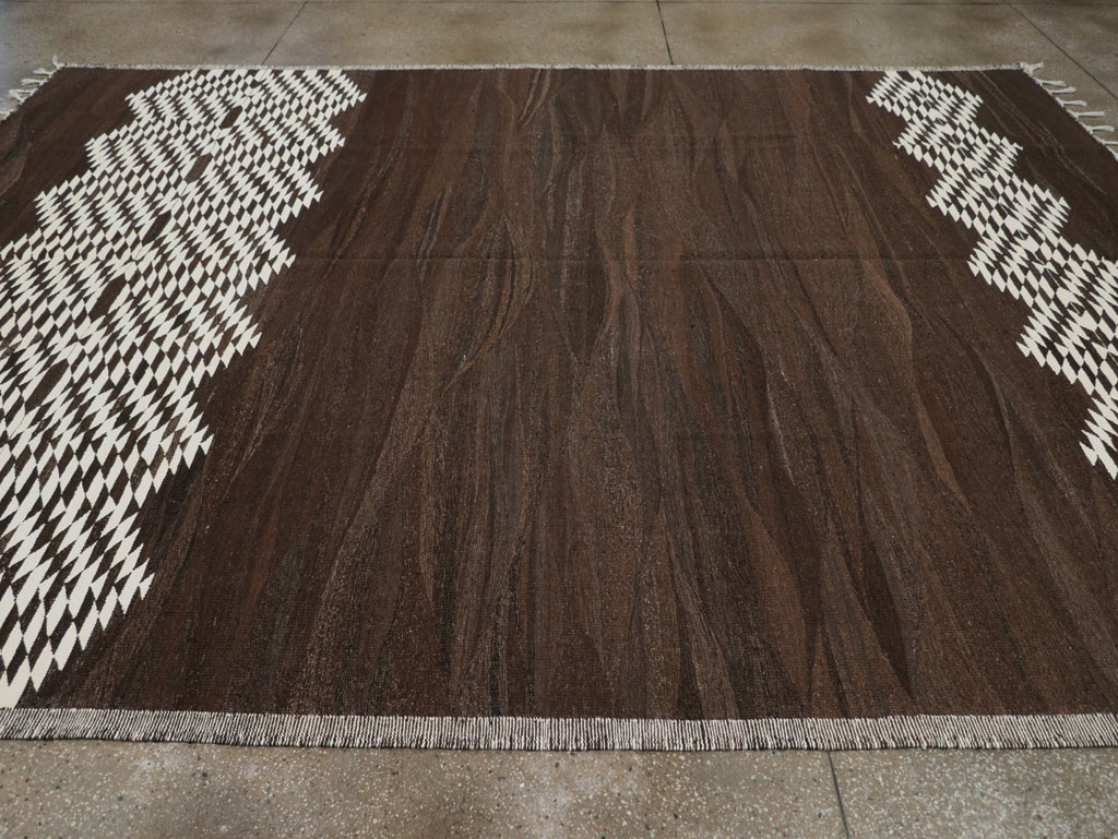Contemporary Turkish Flatweave Kilim Room Size Carpet, No.31046 - Gss