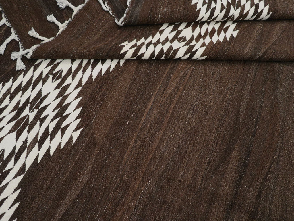 Contemporary Turkish Flatweave Kilim Room Size Carpet, No.31046 - Gss