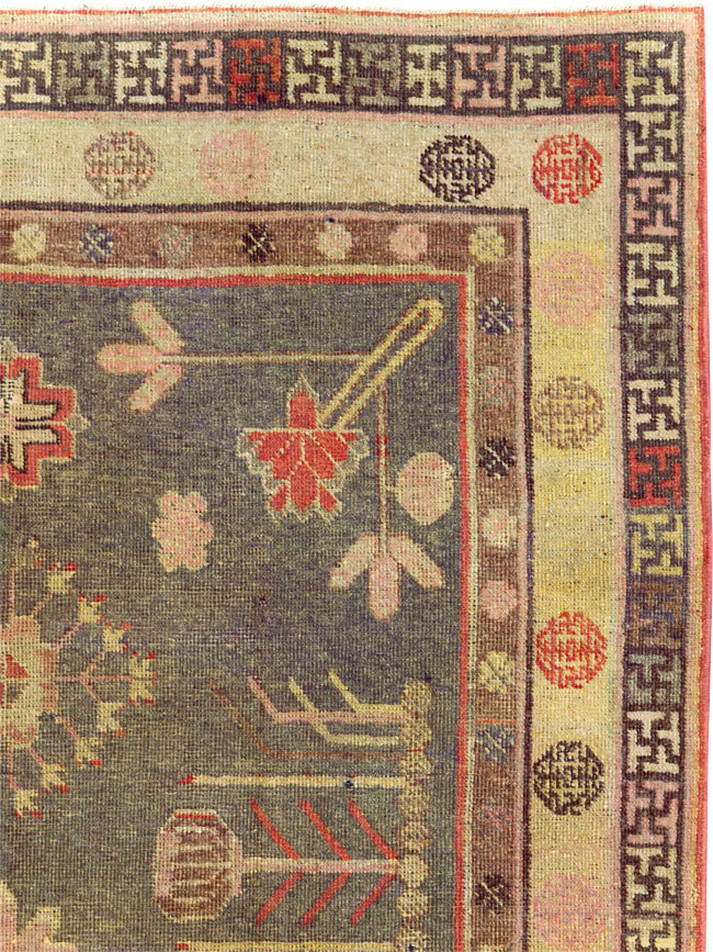 Antique East Turkestan Khotan Gallery Rug, No.31051 - Gss