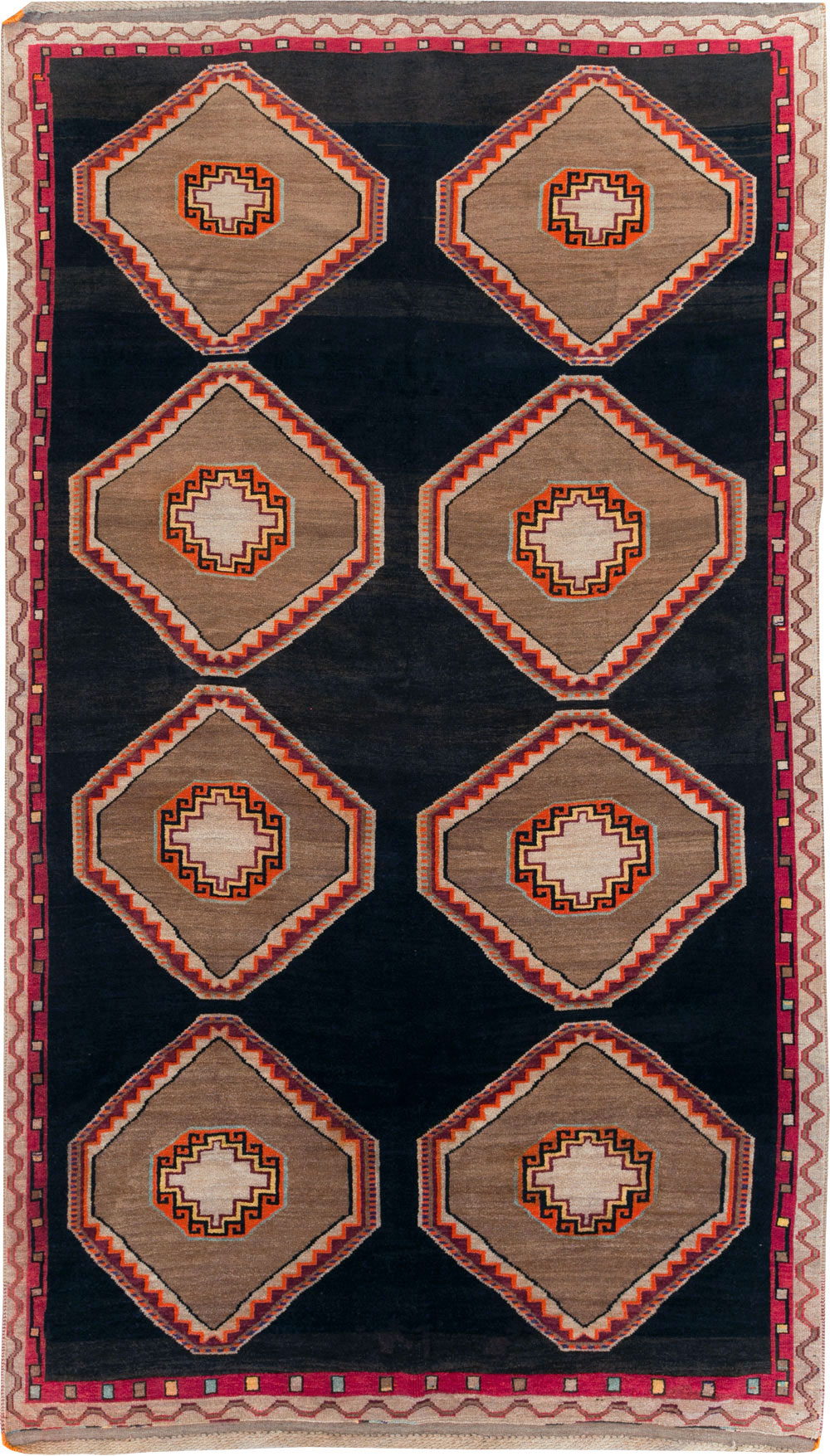 Vintage Turkish Anatolian Gallery Carpet, No.31054 - Gss