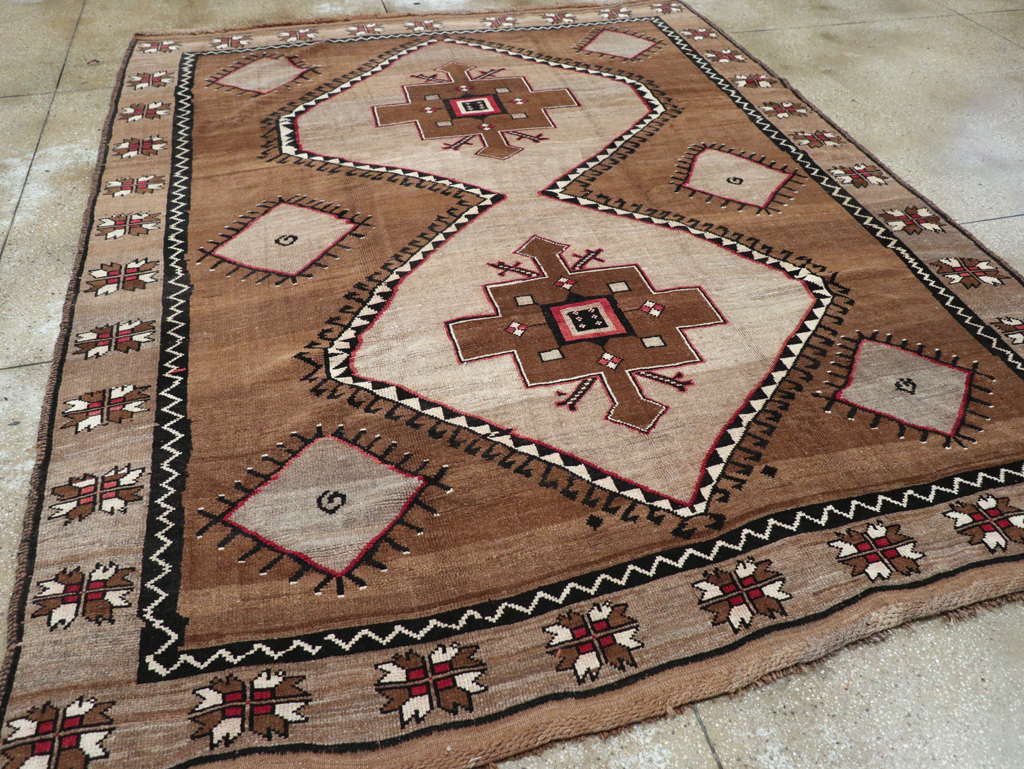 Vintage Turkish Anatolian Tribal Room Size Carpet, No.31055 - Gss
