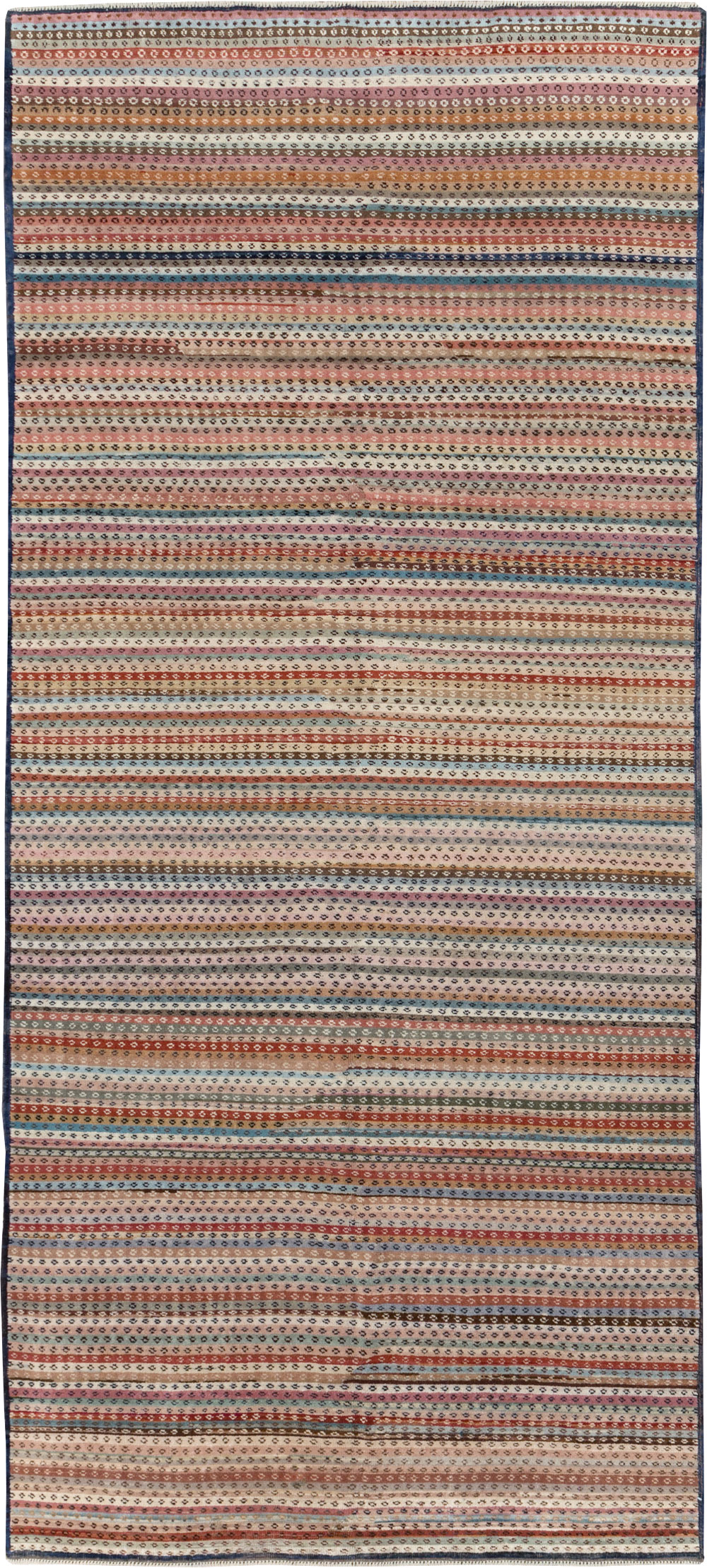 Vintage Turkish Anatolian Wide Gallery Runner, No.31060 - Gss