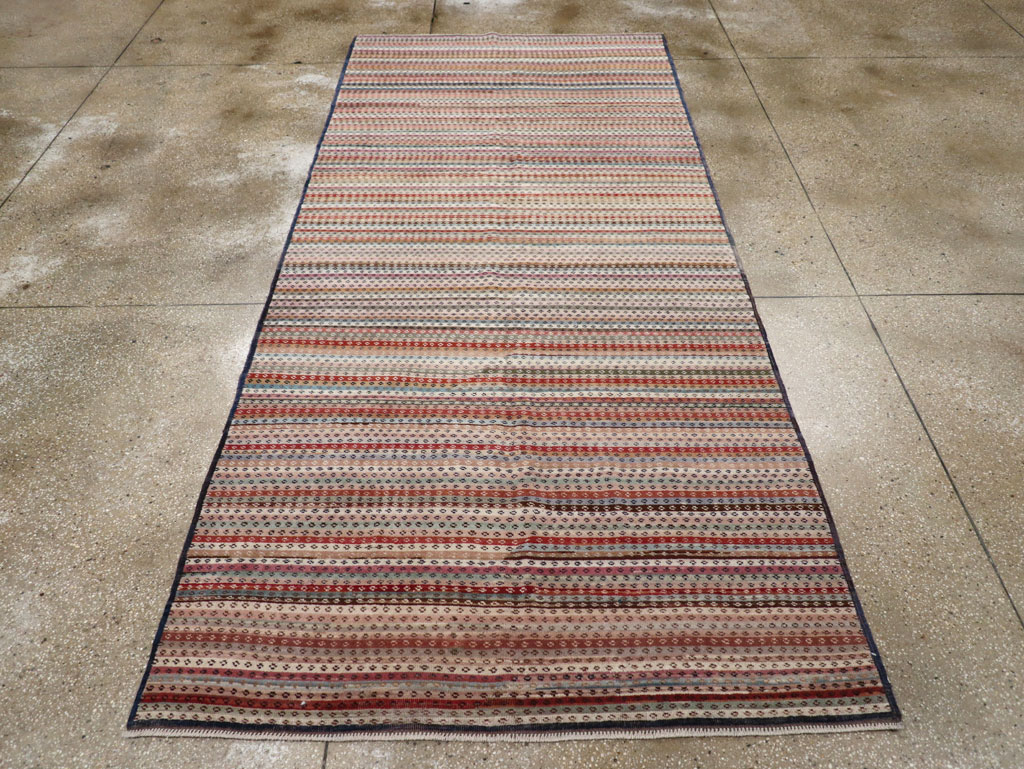 Vintage Turkish Anatolian Wide Gallery Runner, No.31060 - Gss