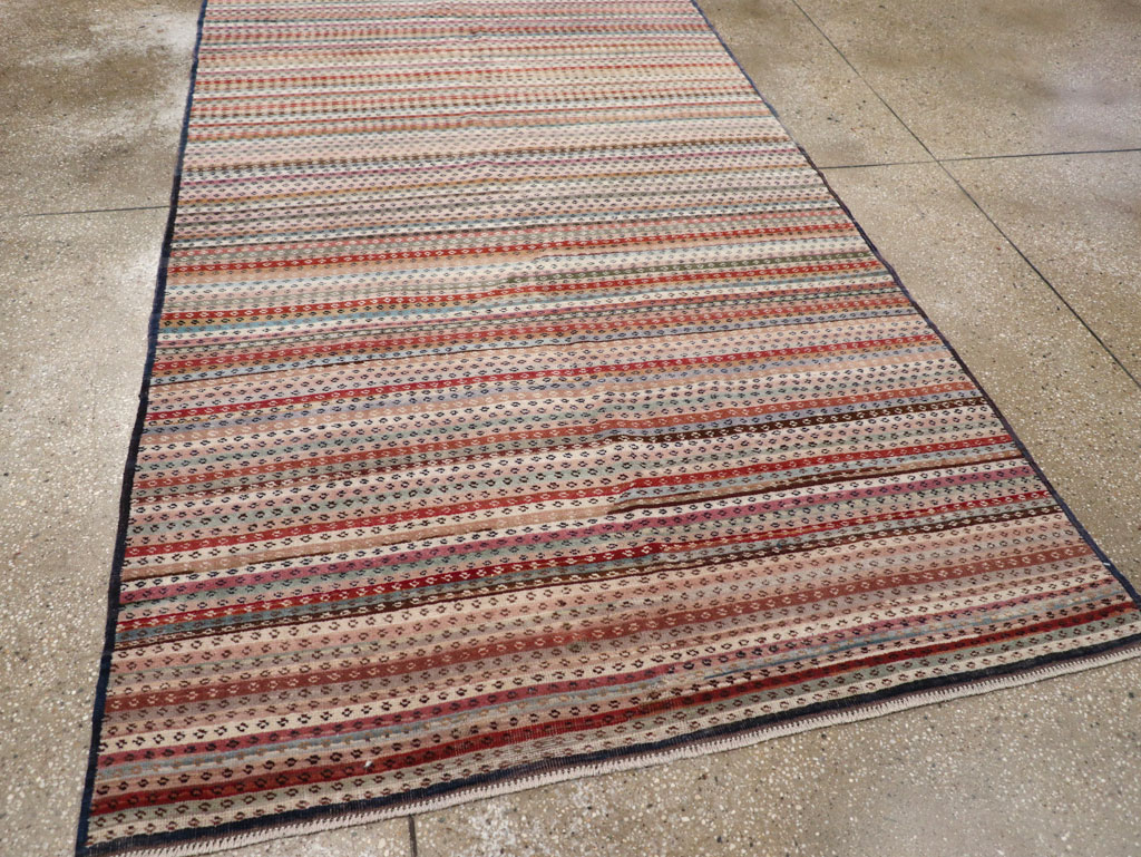 Vintage Turkish Anatolian Wide Gallery Runner, No.31060 - Gss