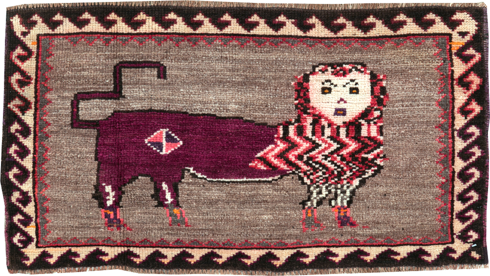 Vintage Pictorial Anatolian Rug, No.31061 - Gss
