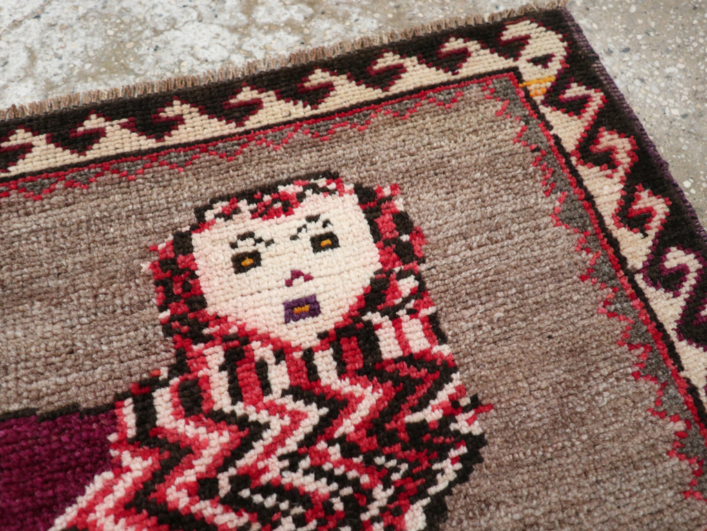 Vintage Pictorial Anatolian Rug, No.31061 - Gss