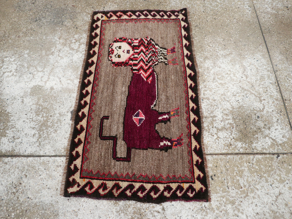Vintage Pictorial Anatolian Rug, No.31061 - Gss