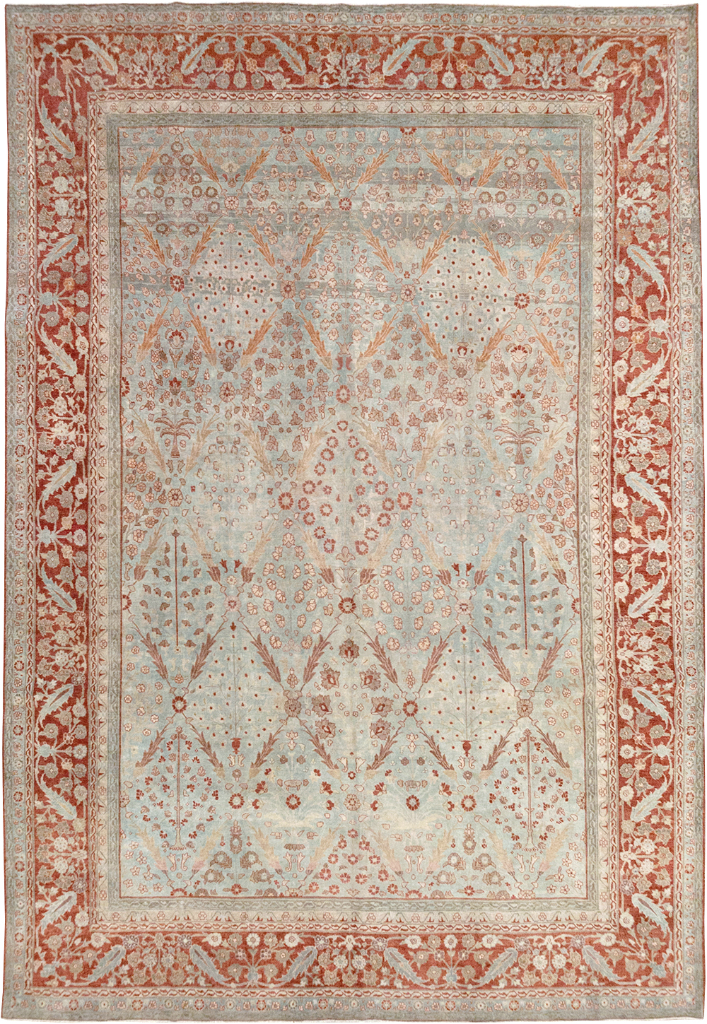 Antique Persian Tabriz Room Size Carpet, No.31063 - Gss