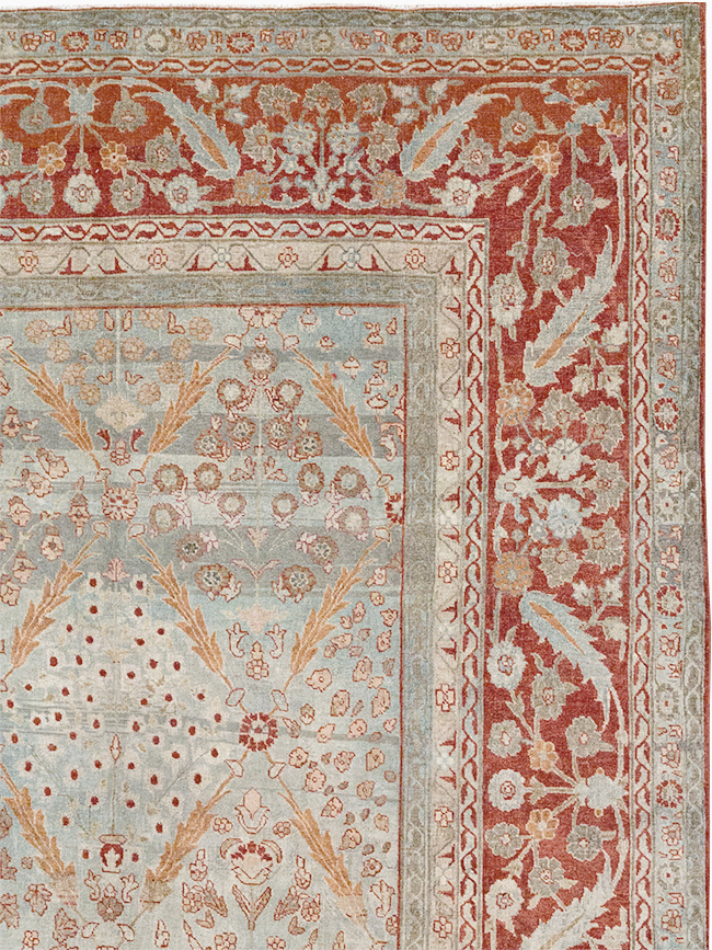 Antique Persian Tabriz Room Size Carpet, No.31063 - Gss