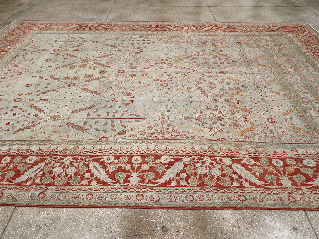 Antique Persian Tabriz Room Size Carpet, No.31063 - Gss