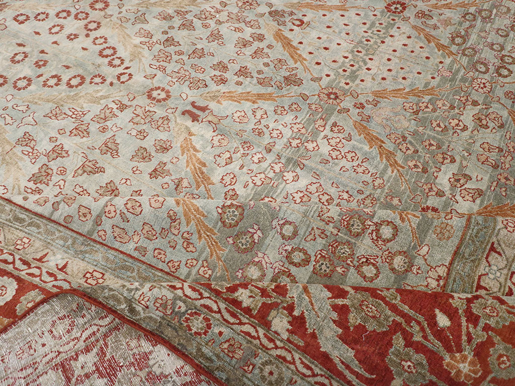 Antique Persian Tabriz Room Size Carpet, No.31063 - Gss