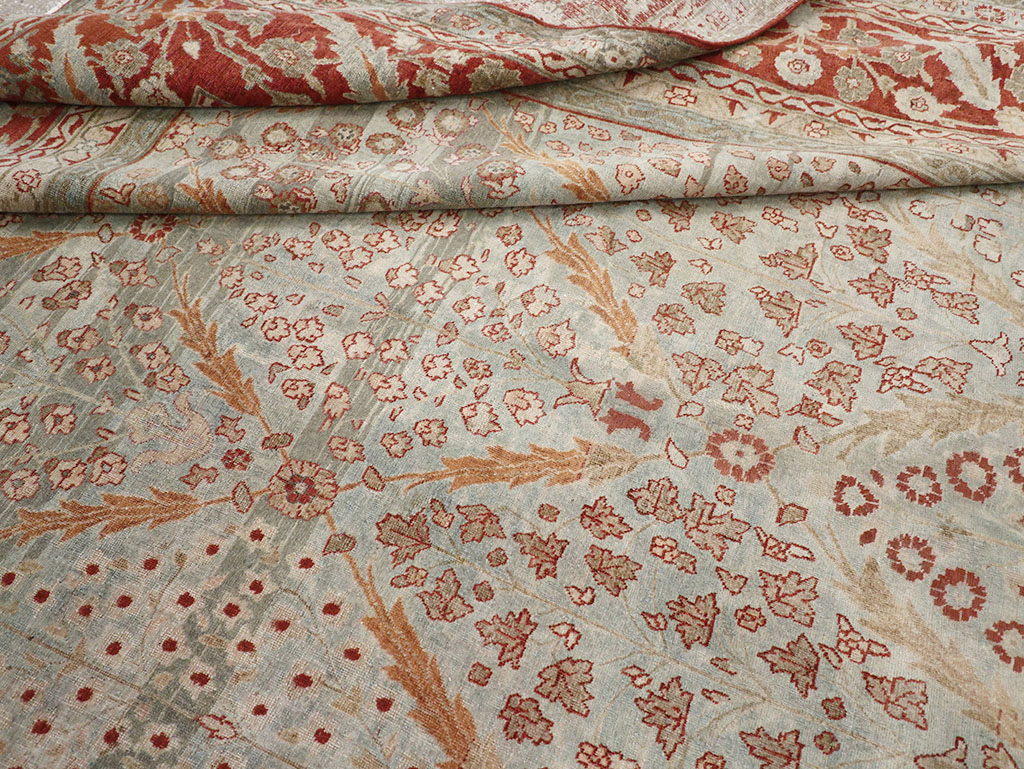 Antique Persian Tabriz Room Size Carpet, No.31063 - Gss