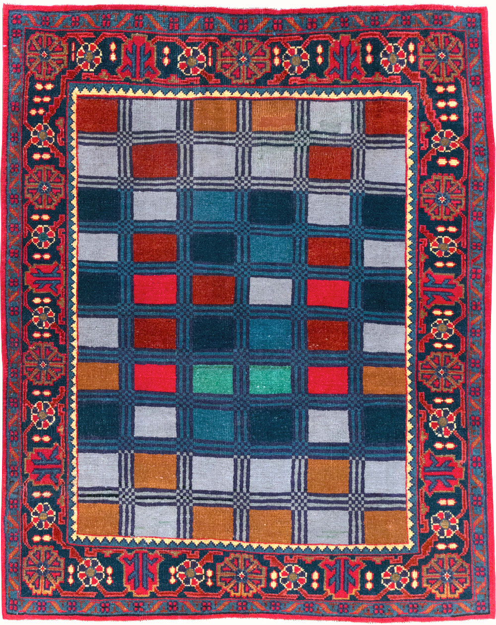 Vintage Persian Veece Throw Rug, No.31065 - Gss