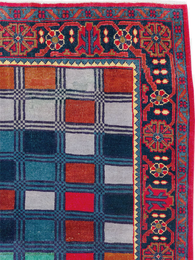 Vintage Persian Veece Throw Rug, No.31065 - Gss