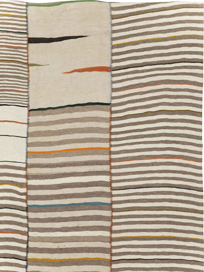 Contemporary Turkish Flatweave Kilim Room Size Carpet, No.31072 - Gss