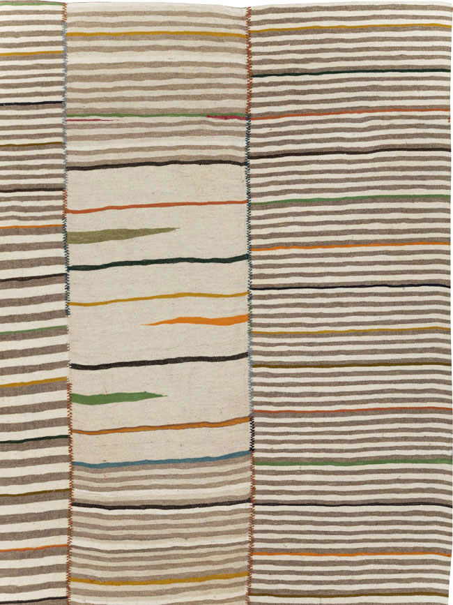 Contemporary Turkish Flatweave Kilim Room Size Carpet, No.31072 - Gss