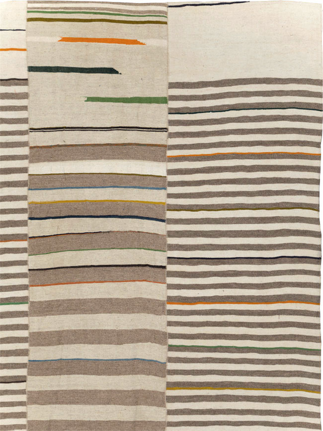 Contemporary Turkish Flatweave Kilim Room Size Carpet, No.31075 - Gss