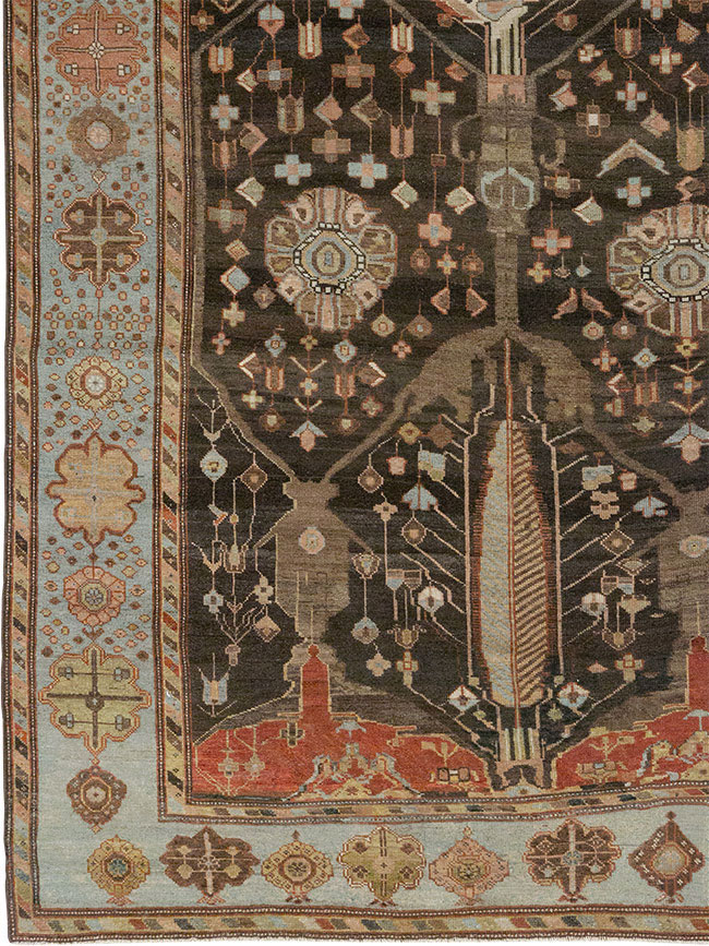 Antique Persian Bakhtiari Large Room Size Carpet, No.31078 - Gss