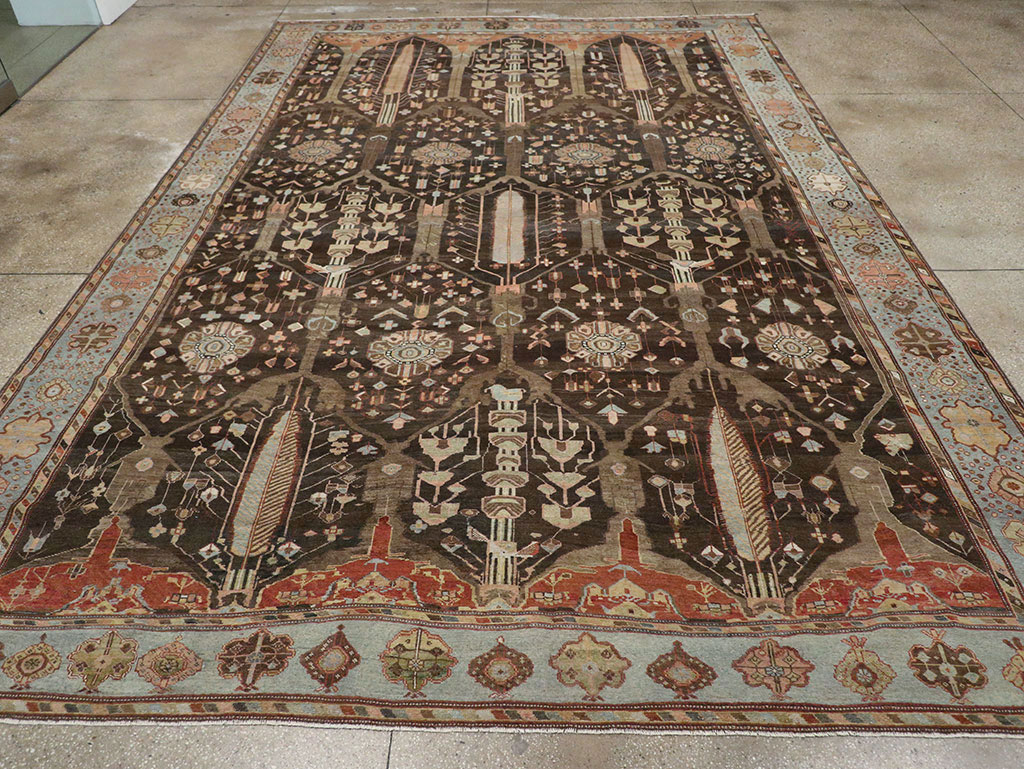 Antique Persian Bakhtiari Large Room Size Carpet, No.31078 - Gss