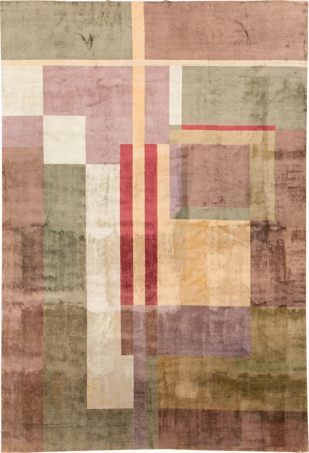 Contemporary Indian Art Deco Style Large Room Size Carpet, No.31079 - Gss