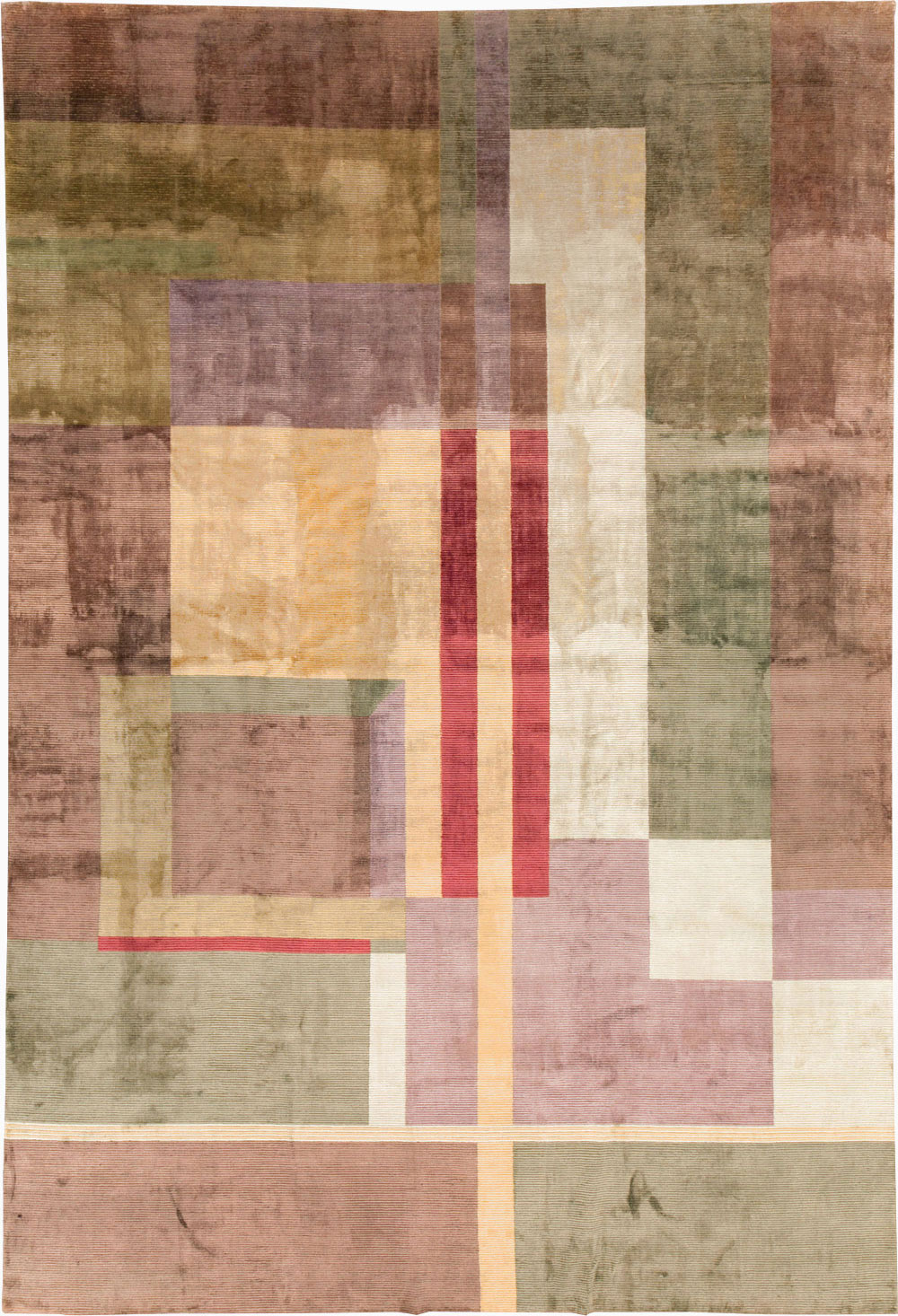 Contemporary Indian Art Deco Style Large Room Size Carpet, No.31079 - Gss