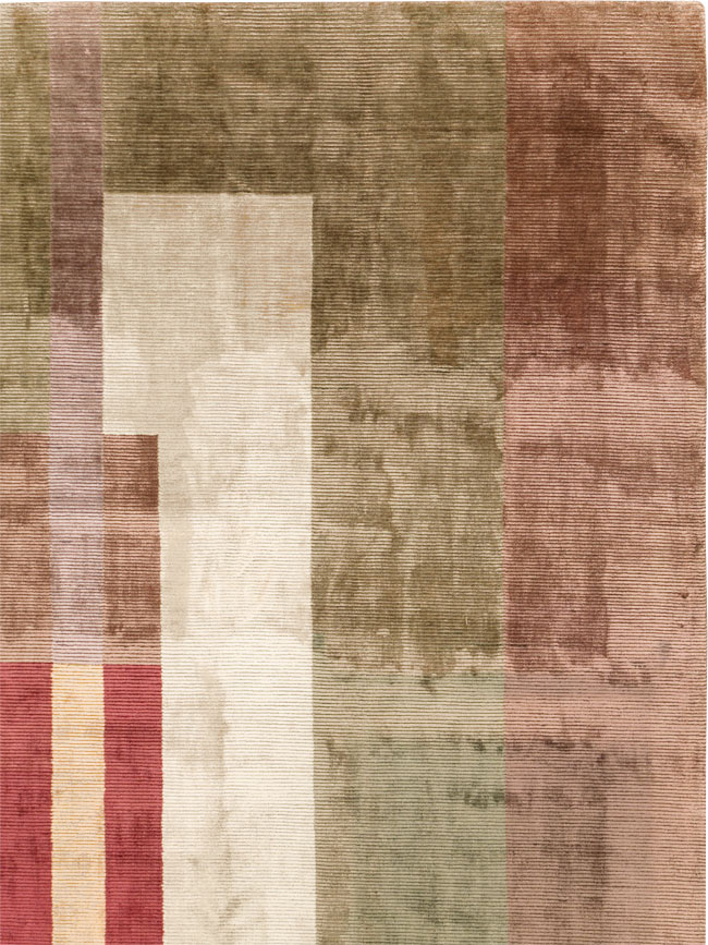 Contemporary Indian Art Deco Style Large Room Size Carpet, No.31079 - Gss