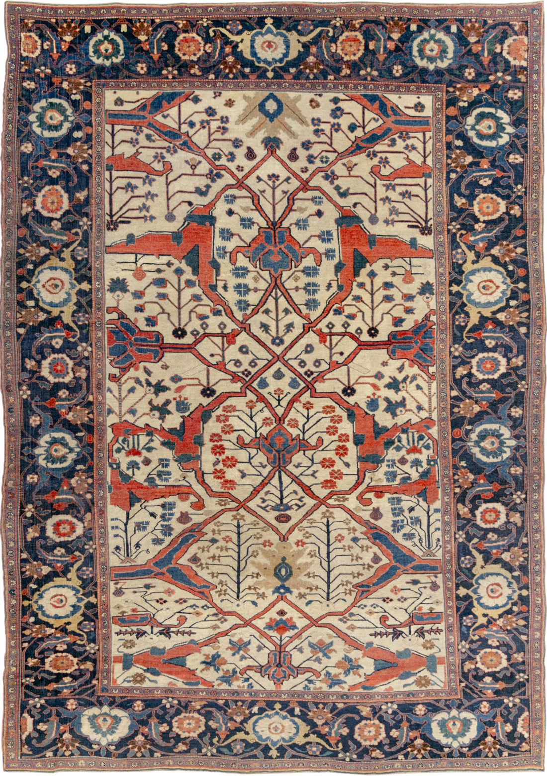 Antique Persian Bidjar Room Size Carpet, No.31081 - Gss