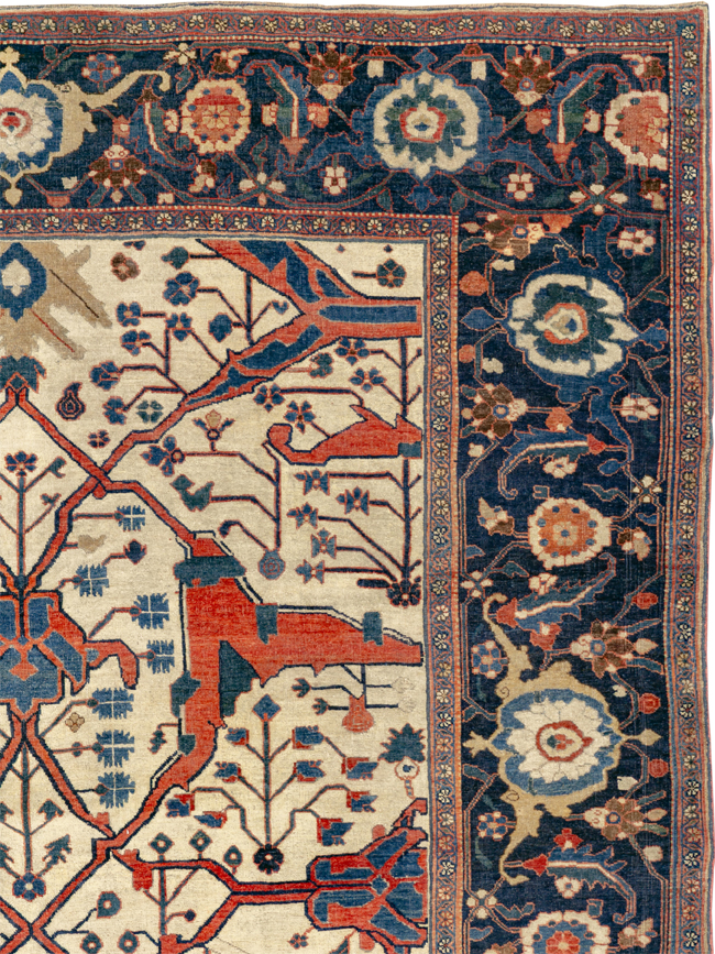 Antique Persian Bidjar Room Size Carpet, No.31081 - Gss
