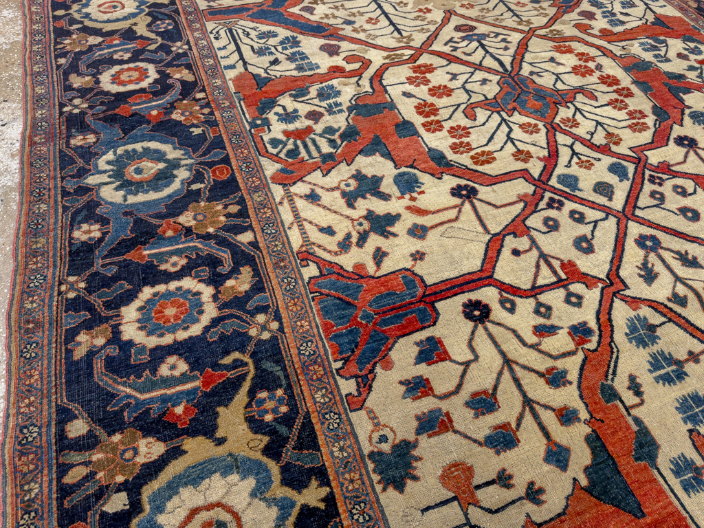 Antique Persian Bidjar Room Size Carpet, No.31081 - Gss