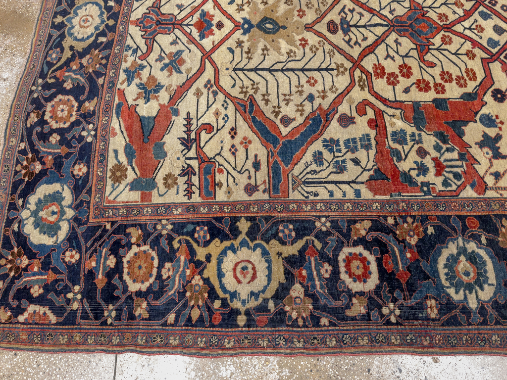 Antique Persian Bidjar Room Size Carpet, No.31081 - Gss