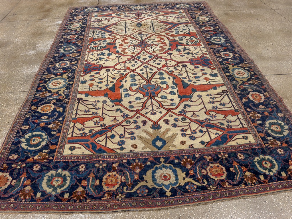Antique Persian Bidjar Room Size Carpet, No.31081 - Gss