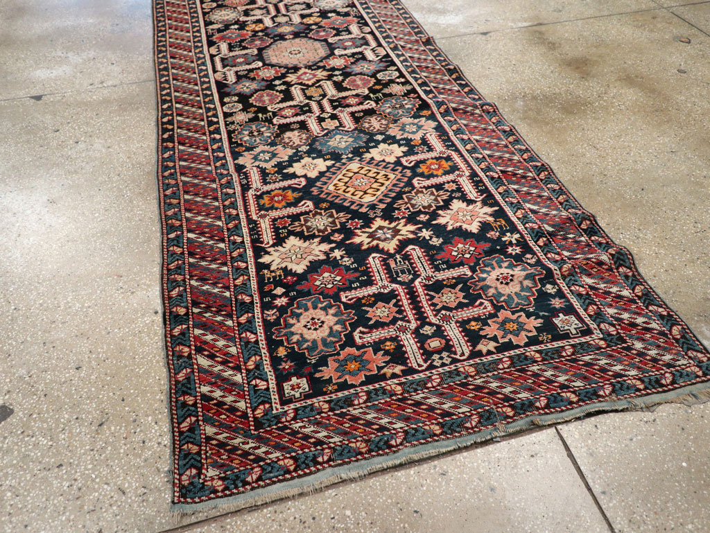 Antique Caucasian Perpedil Long Runner, No.31083 - Gss