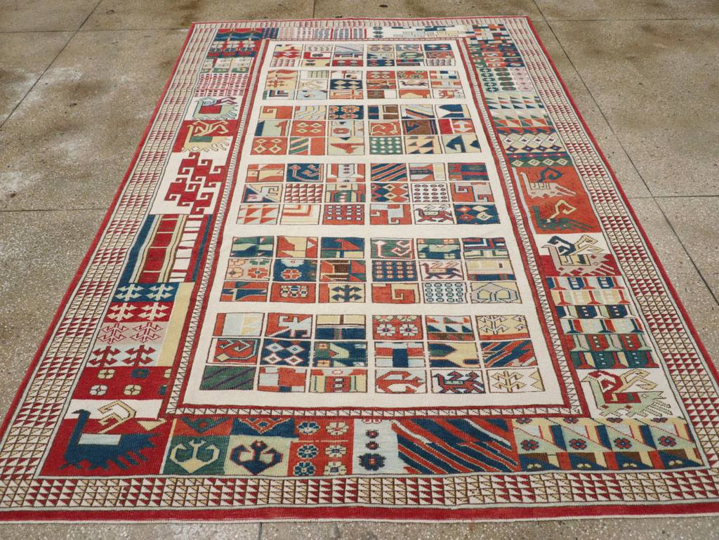 Vintage Turkish Anatolian Accent Carpet, No.31097 - Gss