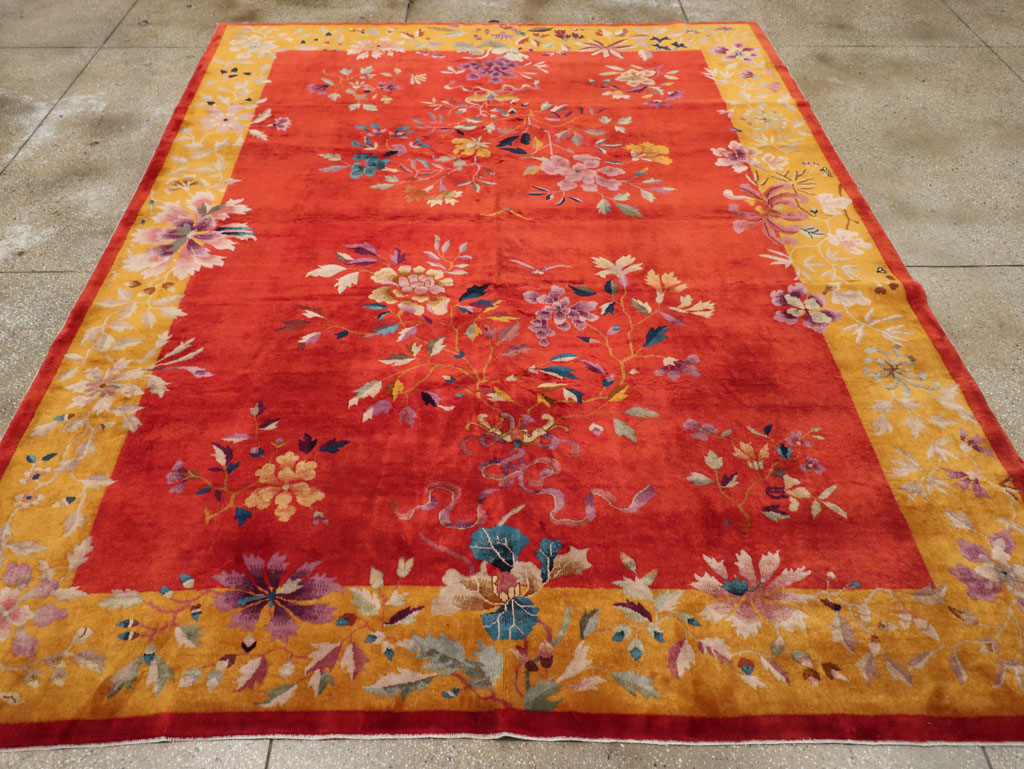 Vintage Chinese Art Deco Room Size Carpet, No.31098 - Gss
