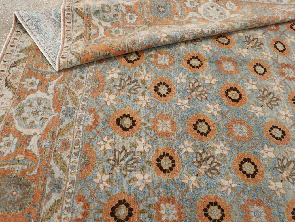 Antique Persian Veramin Small Room Size Rug, No.31102 - Gss