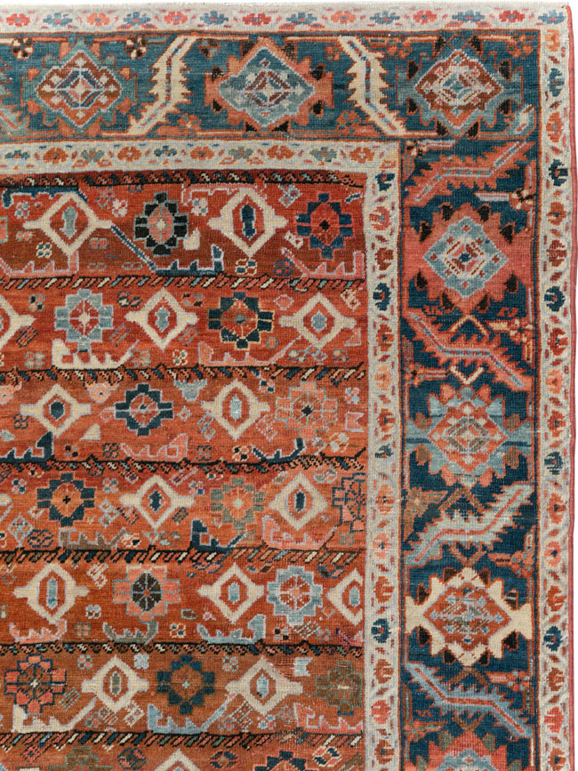 Antique Persian Heriz Room Size Carpet, No.31103 - Gss