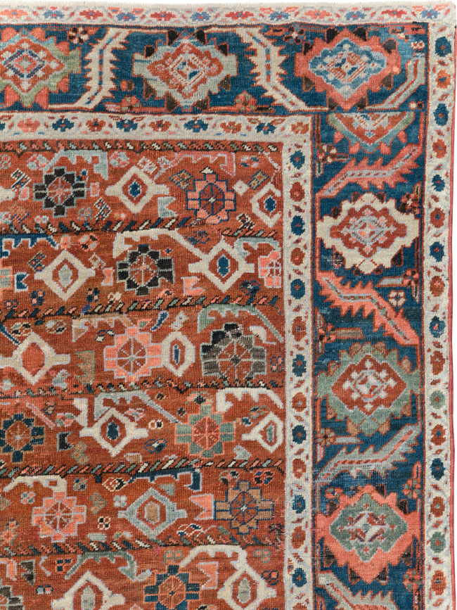Antique Persian Heriz Room Size Carpet, No.31103 - Gss