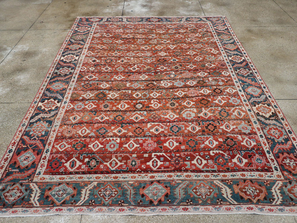 Antique Persian Heriz Room Size Carpet, No.31103 - Gss