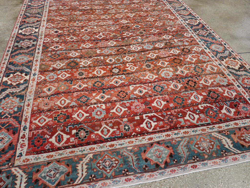 Antique Persian Heriz Room Size Carpet, No.31103 - Gss